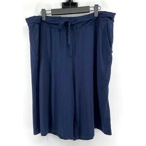 Cozy Earth Bamboo Stretch- Knit Shorts Women's Size XXL Navy Loungewear